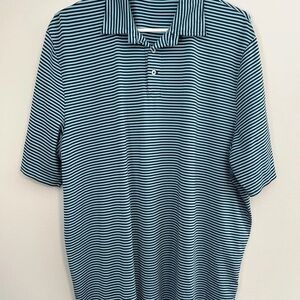 RLX Men’s Golf Polo Short Sleeve Blue Striped XL